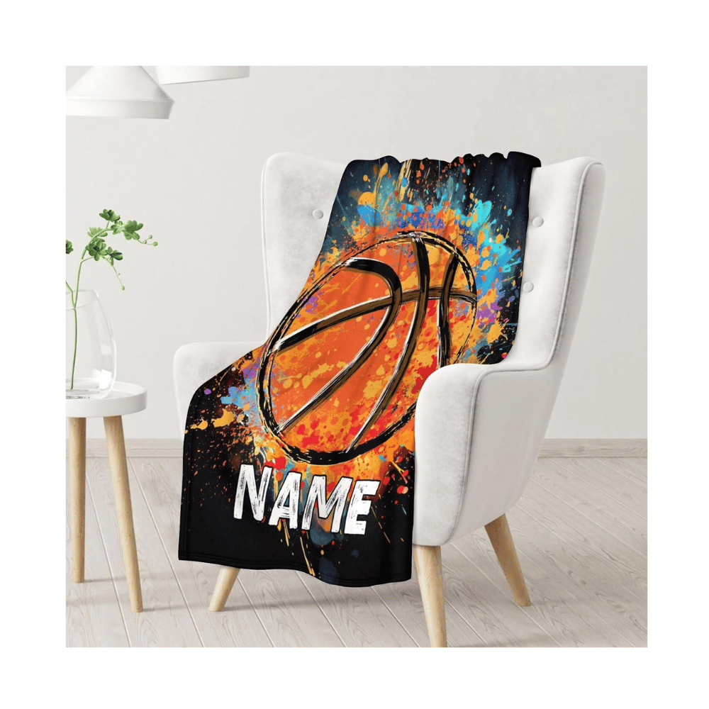 basketball custom blanket home decor
