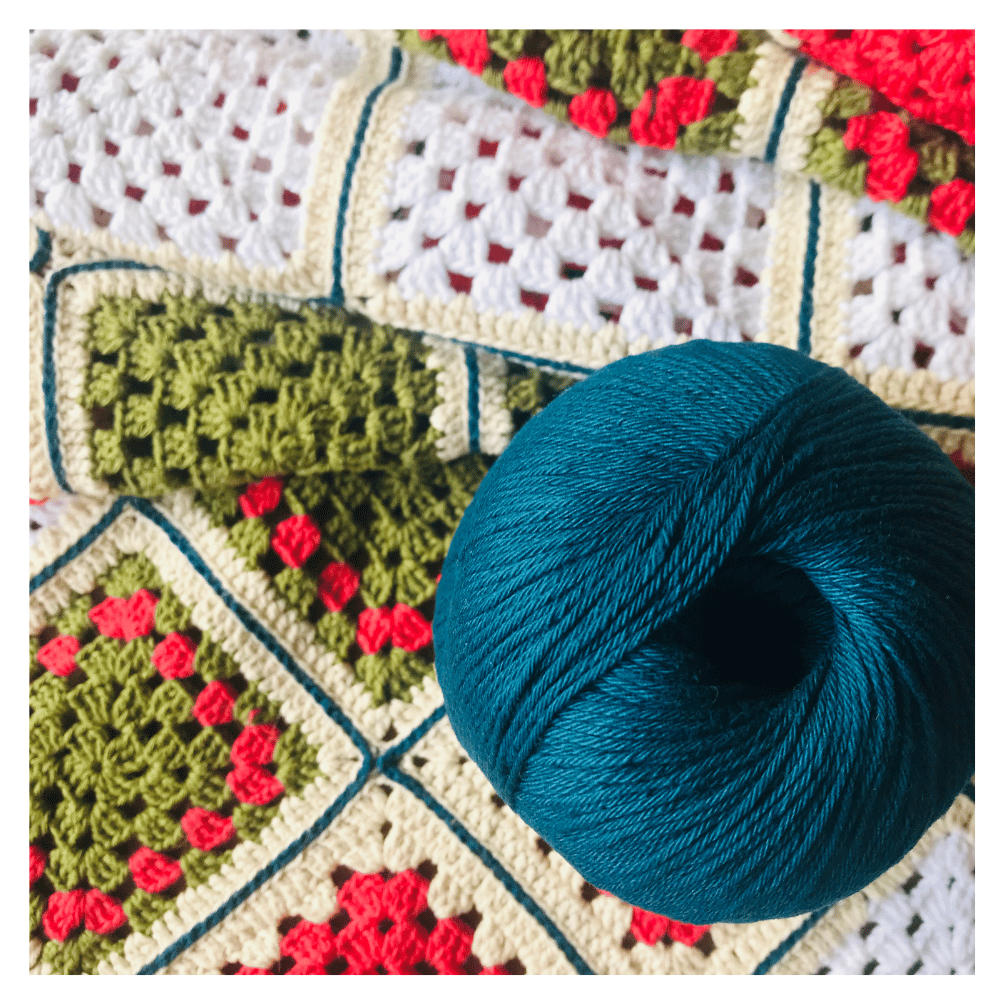 yarn and crochet blanket