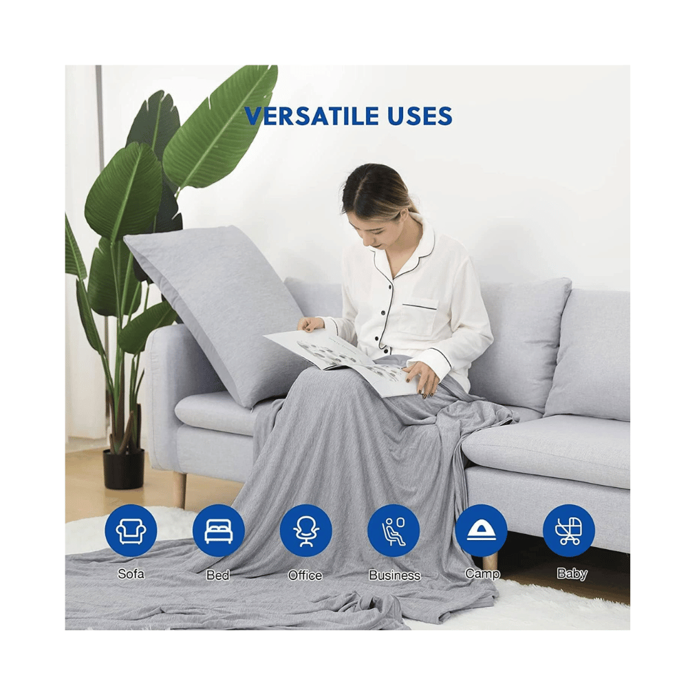 HOMFINE cooling blanket versatile uses sofa bed office travel baby