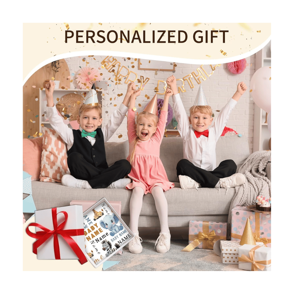 Kids birthday personalized gift blanket