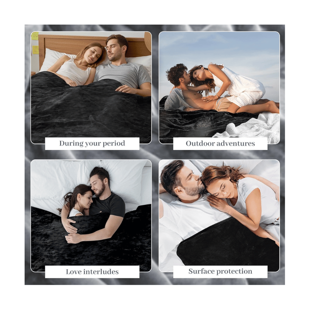 Love Black waterproof bed blanket
