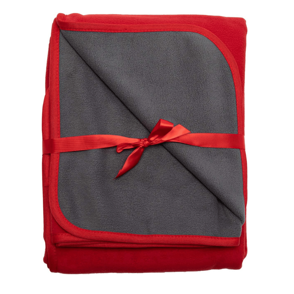 TOP Deluxe red gray blanket