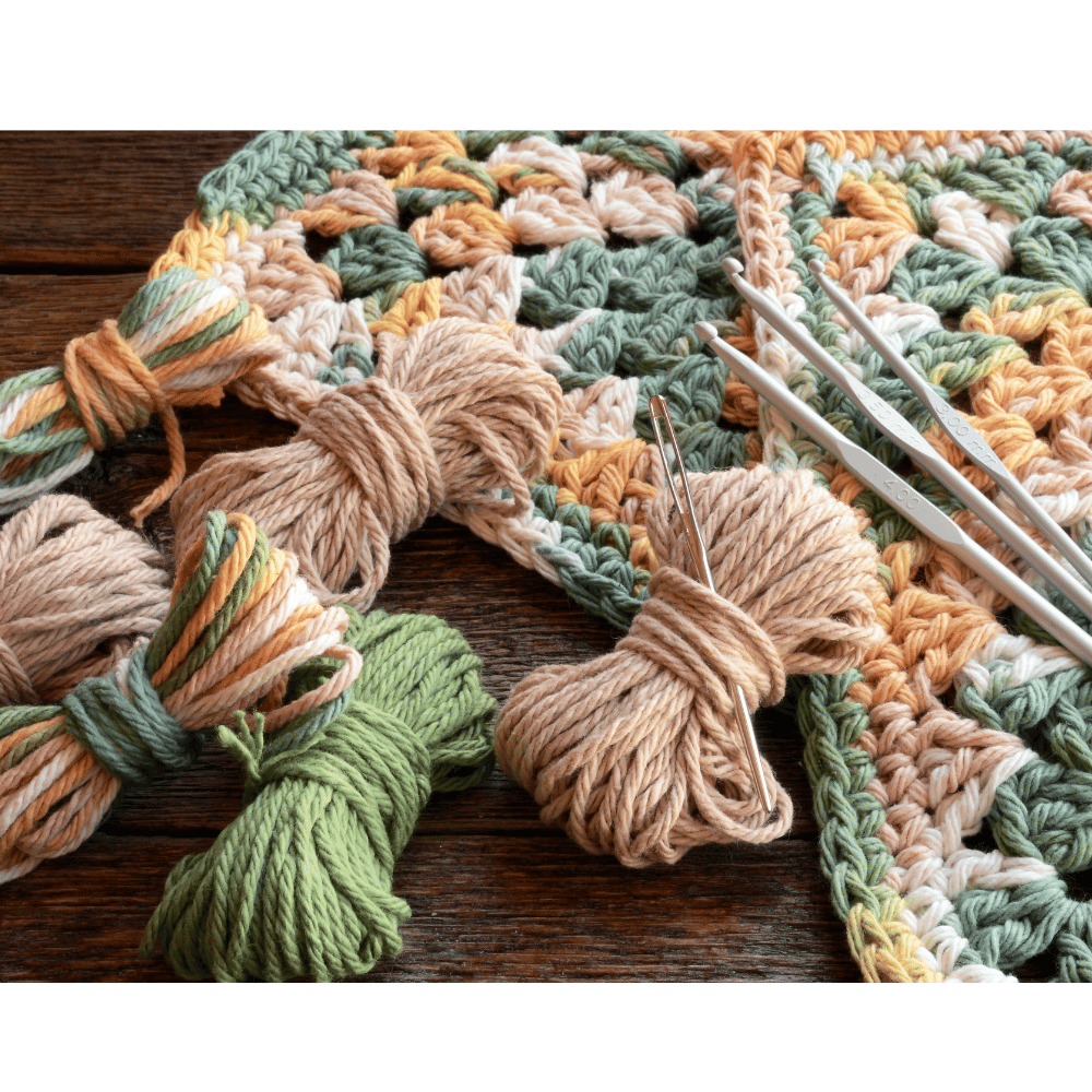 Crochet yarn and hooks