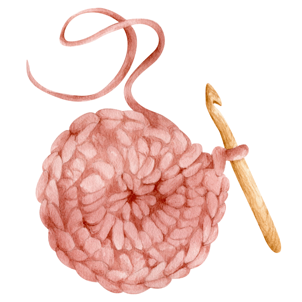 Crochet hook yarn circle