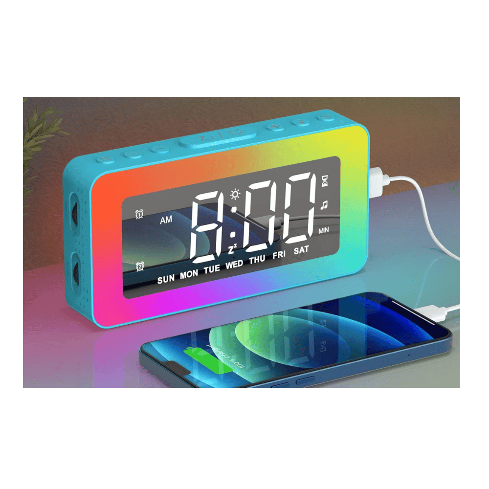  AFEXOA RGB alarm clock with glowing display (C: AFEXOA/Amazon)