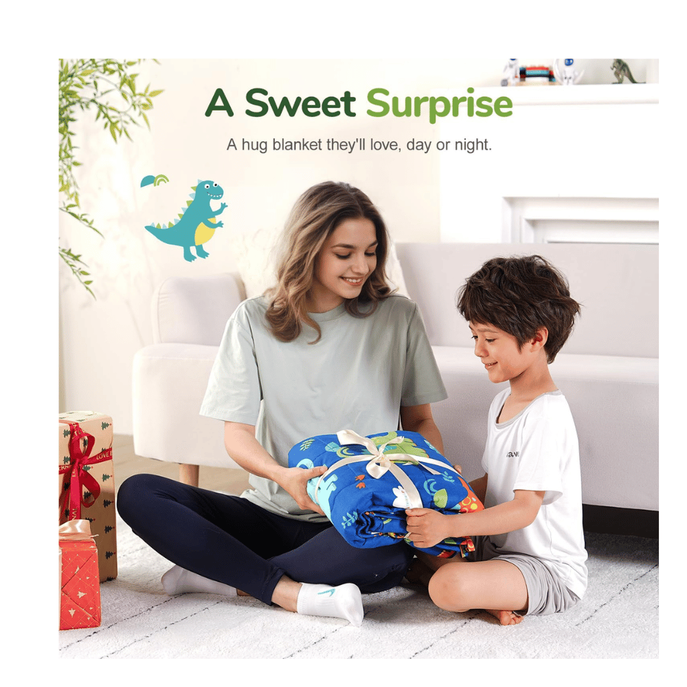 sivio children weighted blanket with fun prints (MyRadiantSleep.com)