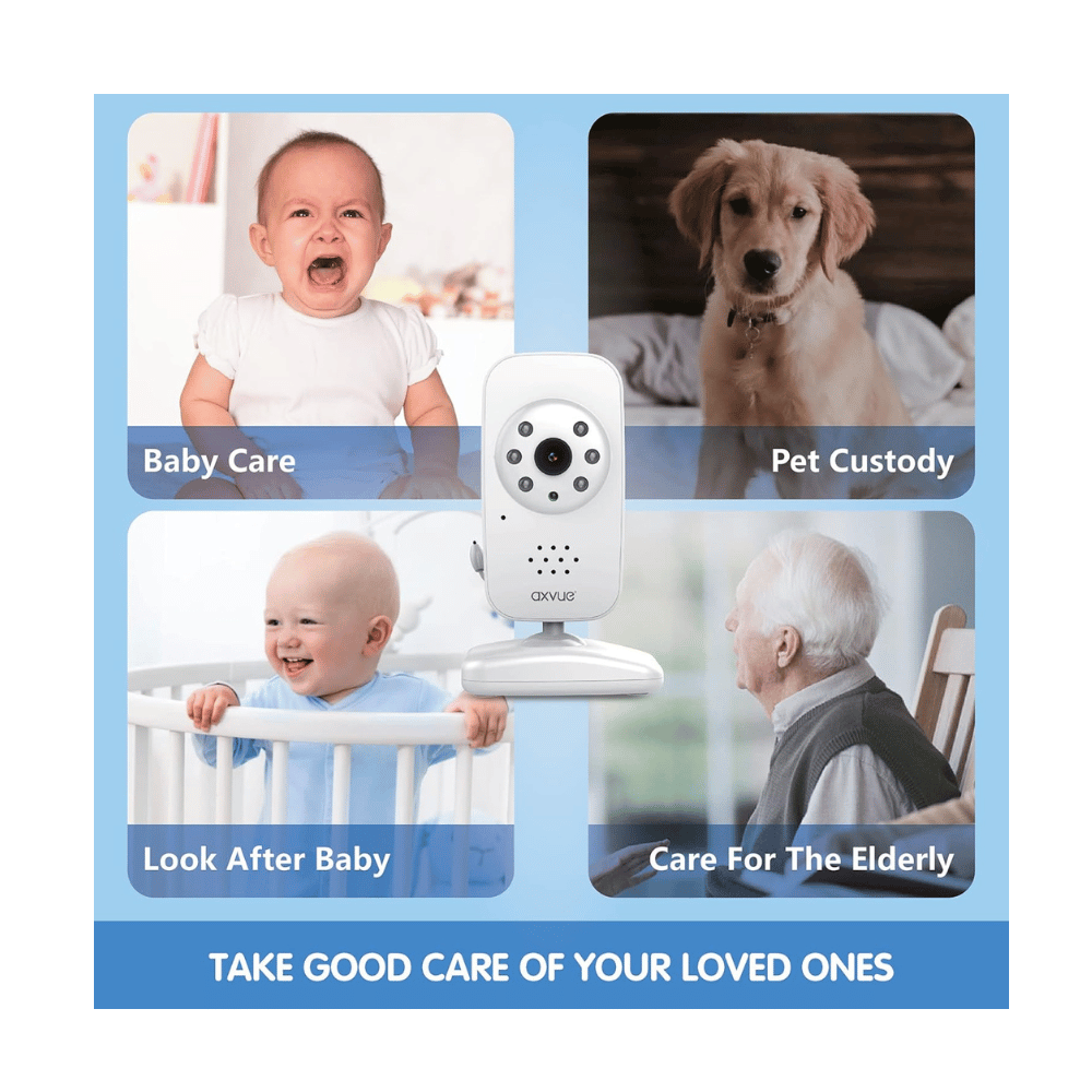 axvue 2.8 inch video baby monitor for baby care pet monitoring elderly care no wifi (C: MyRadiantSleep.com)