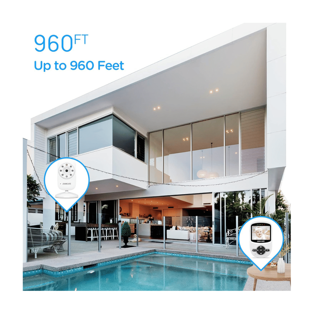 anmeate baby monitor 960 foot long range signal outdoor home example (C: MyRadiantSleep.com)