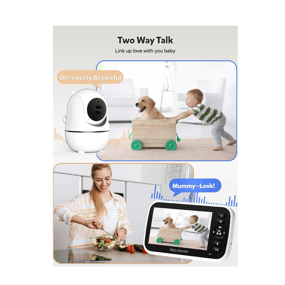 goodbaby monitor two way talk feature with baby and parent (C: GoodBaby /Amazon)