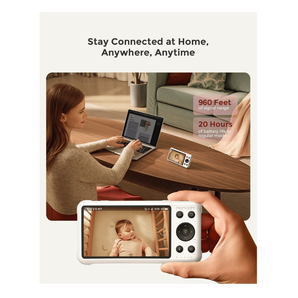 momcozy monitor long signal range 20 hour battery life (C: Momcozy /Amazon)