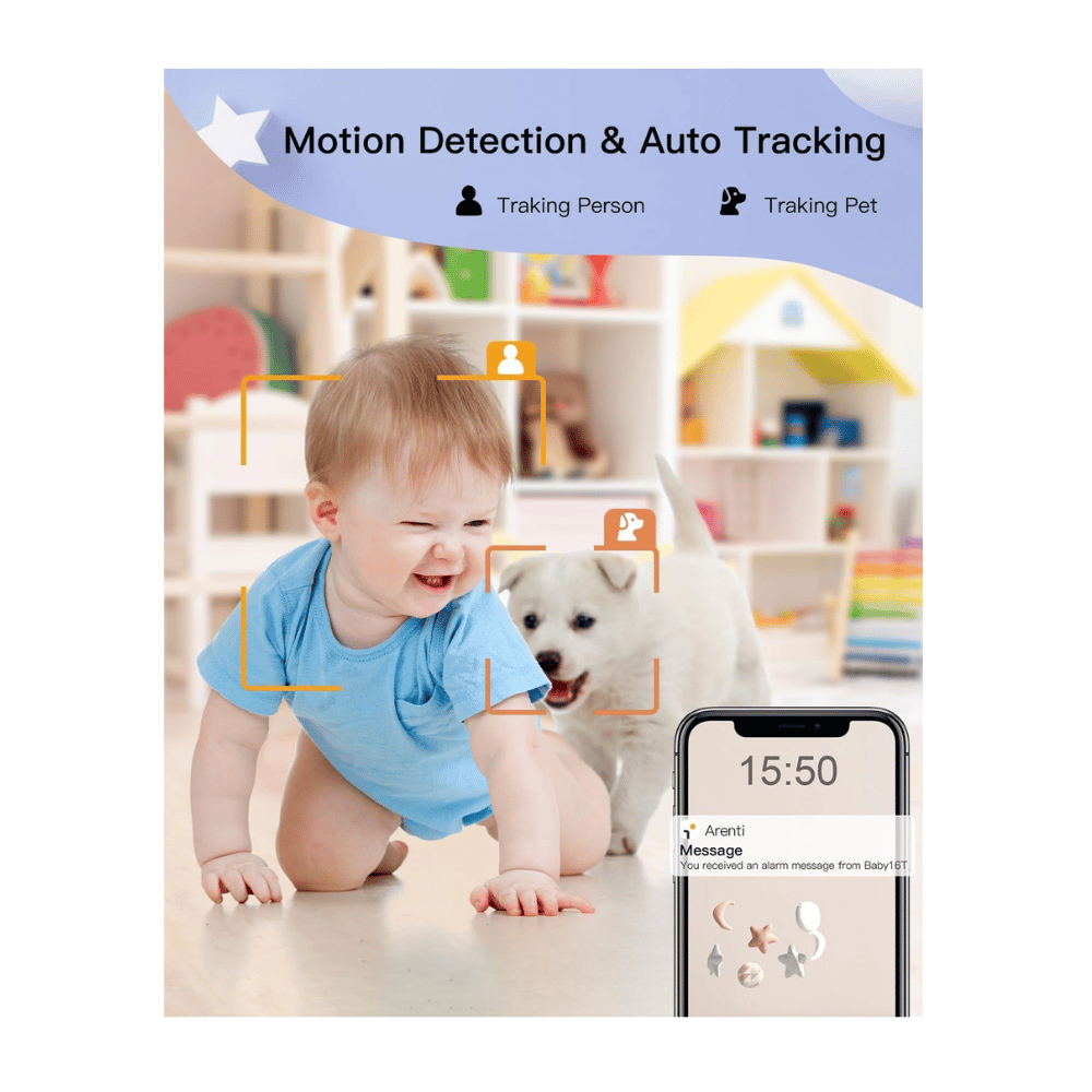 arenti smart tracking baby monitor detecting motion of baby and pet (C: Arenti/Amazon)