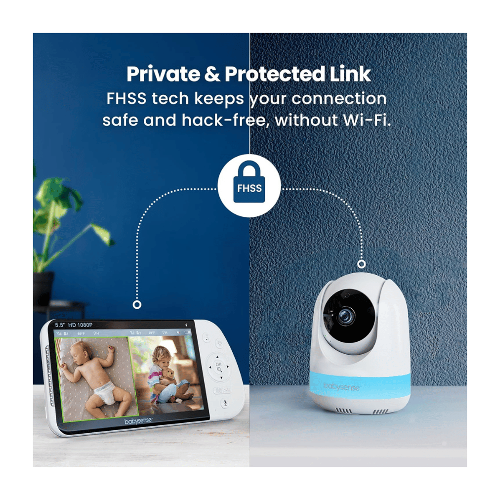 babysense baby monitor fhss secure non wifi connection graphic (C: Babysense/Amazon)