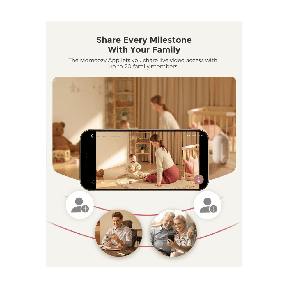 momcozy baby monitor family sharing multiple users (C: Momcozy /Amazon)