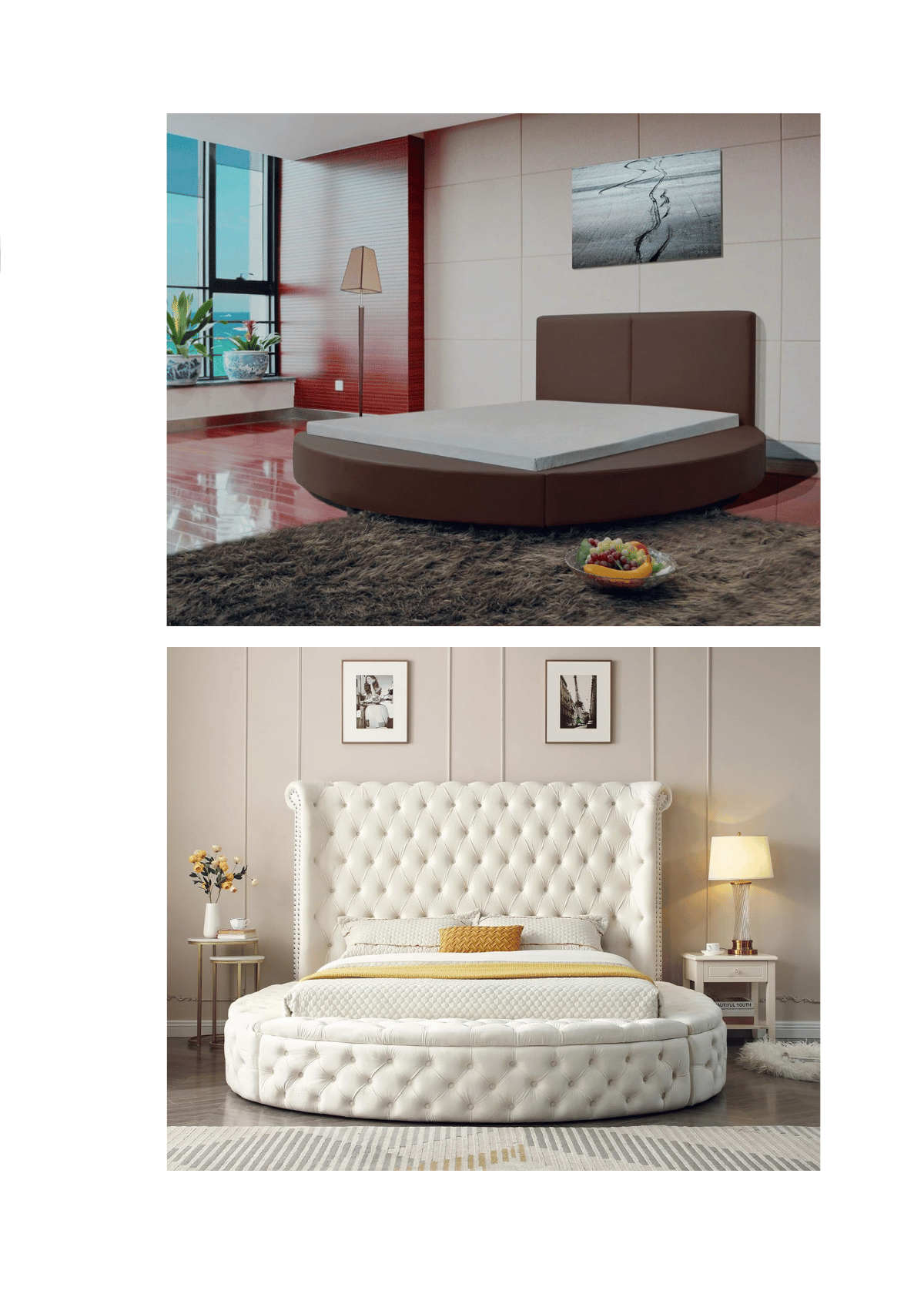 round bed frames for stylish upgrade