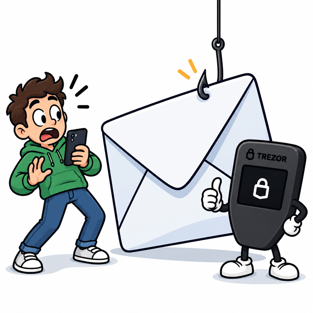 Trezor phishing after email provider breach