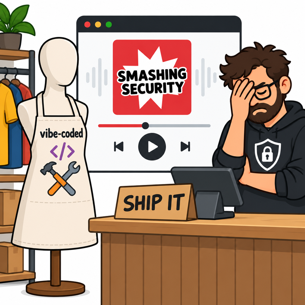 Smashing Security episode 486 on vibe-coded shops and hackable cameras