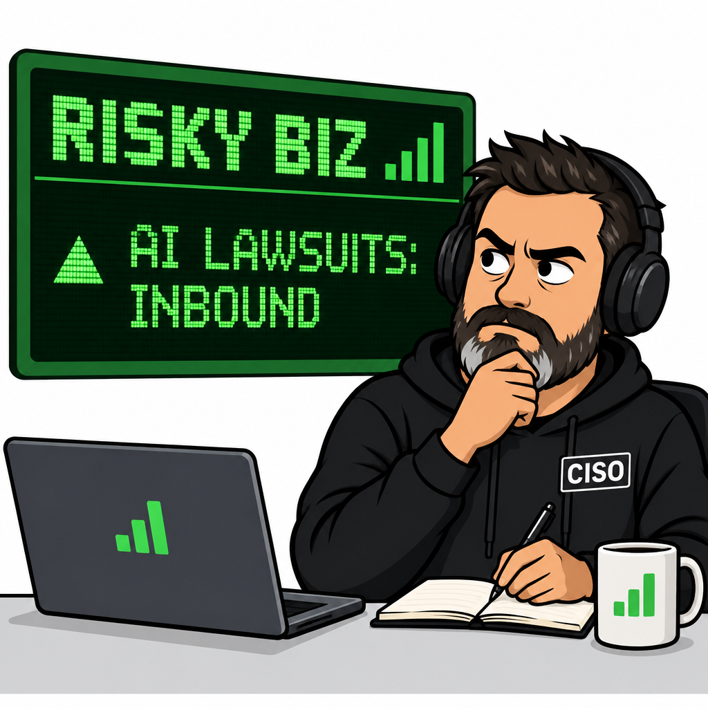 Risky Business Bulletin podcast on AI lawsuits