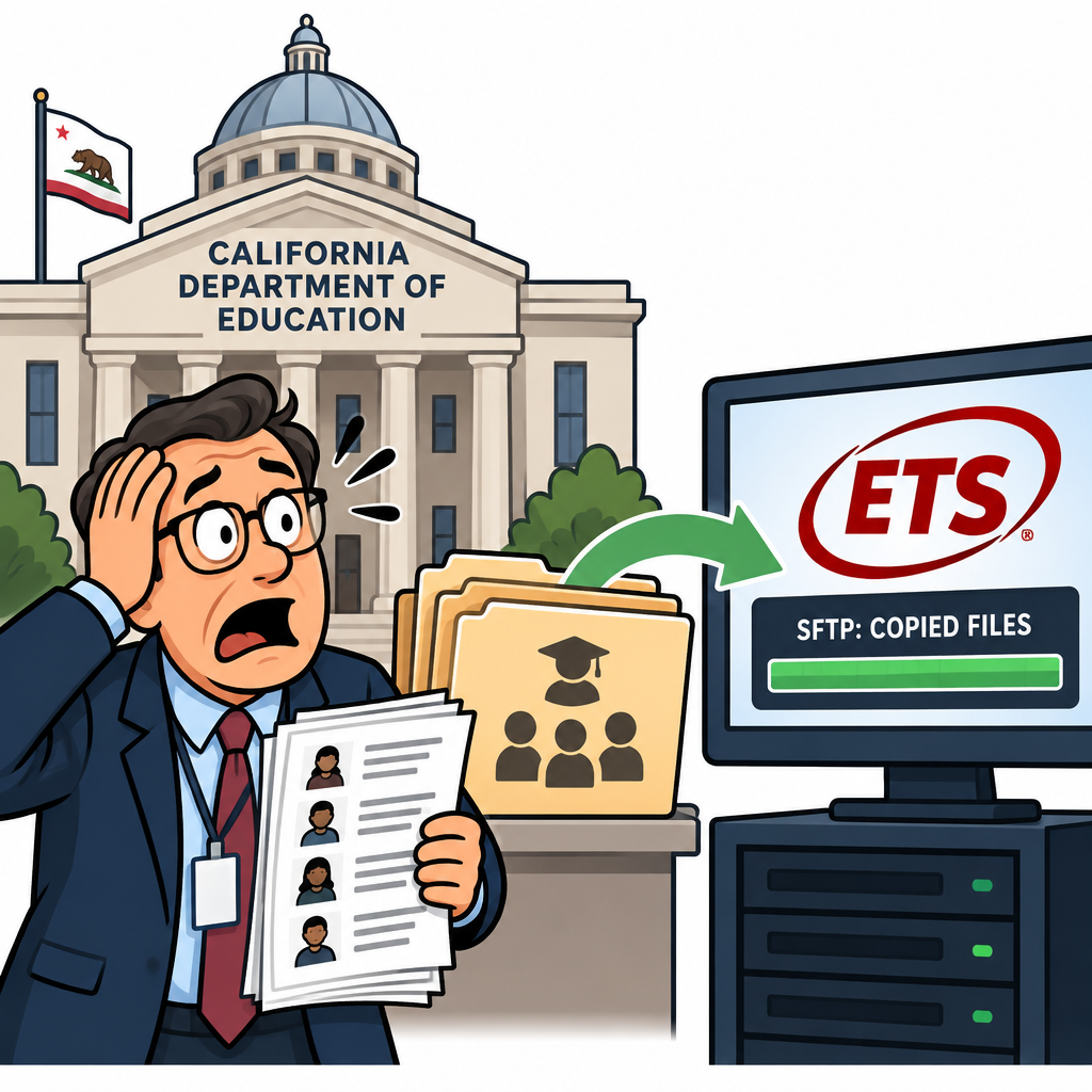 California Department of Education ETS SFTP student data breach