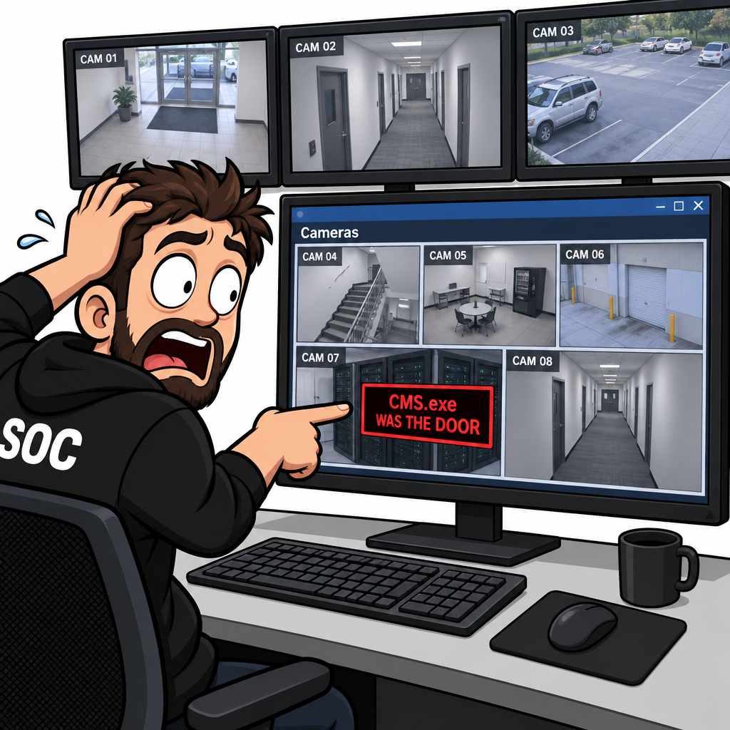 Camera management software compromise chain