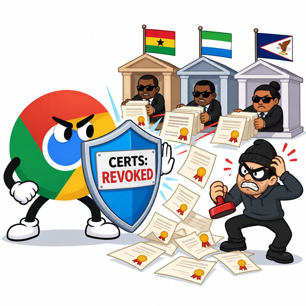 Google ccTLD registry hijack and rogue certificates
