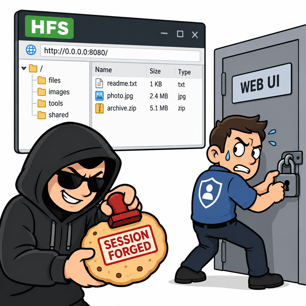 Rejetto HFS session forgery CVE