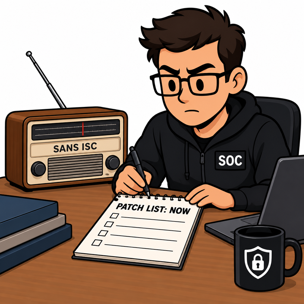 SANS ISC Stormcast episode on daily security updates