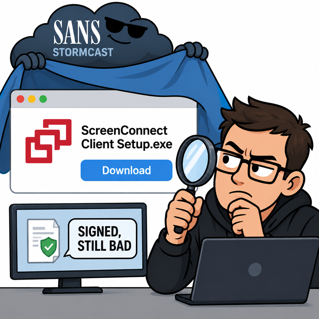 SANS Stormcast episode on ScreenConnect abuse