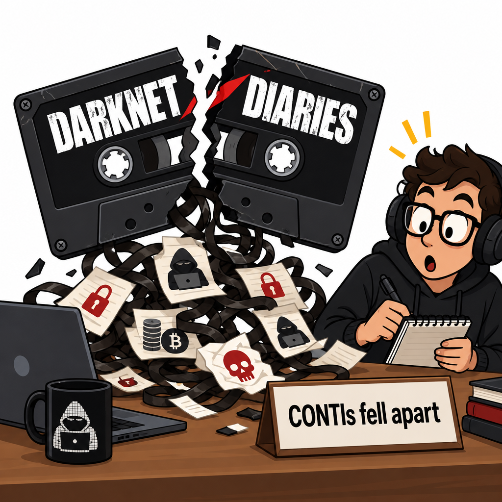 Darknet Diaries episode on Conti ransomware