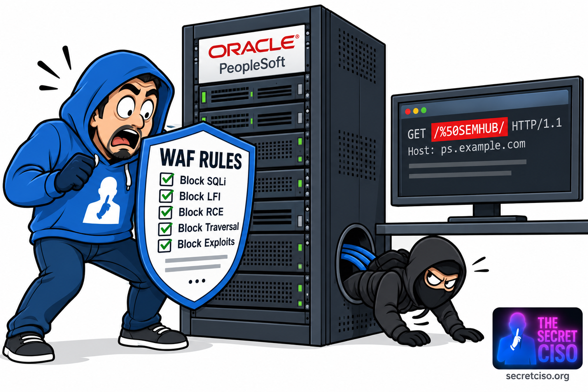 Oracle PeopleSoft WAF bypass (%50SEMHUB) exploitation