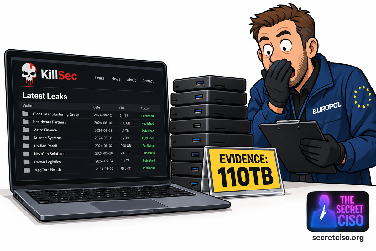 KillSec leak site seizure and 110TB data haul