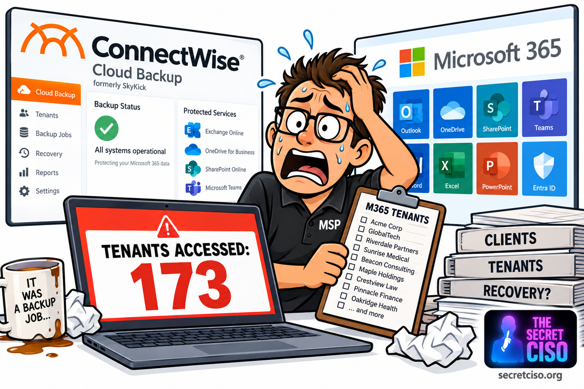 ConnectWise Cloud Backup (SkyKick) Microsoft 365 tenant compromise