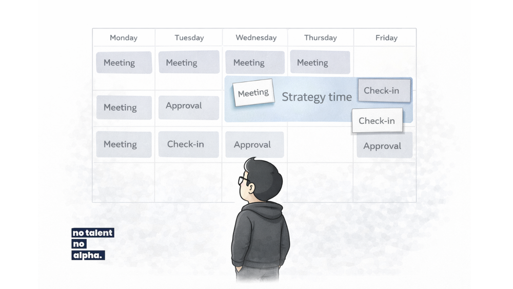 How do I make time for strategic work when I'm drowning in operational stuff?