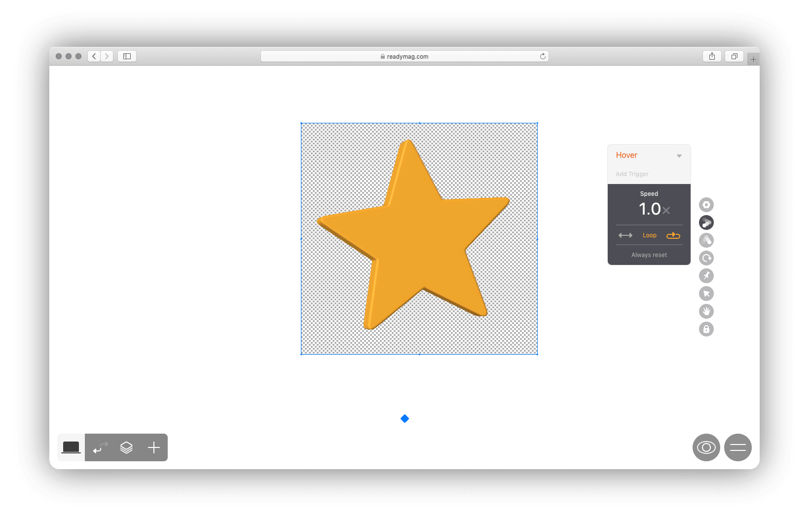 readymag blog_activate shots by hover
