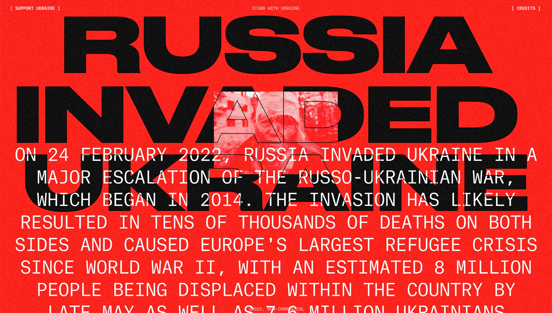 readymag blog: screenshots from “War in Ukraine” by Artem Militonian