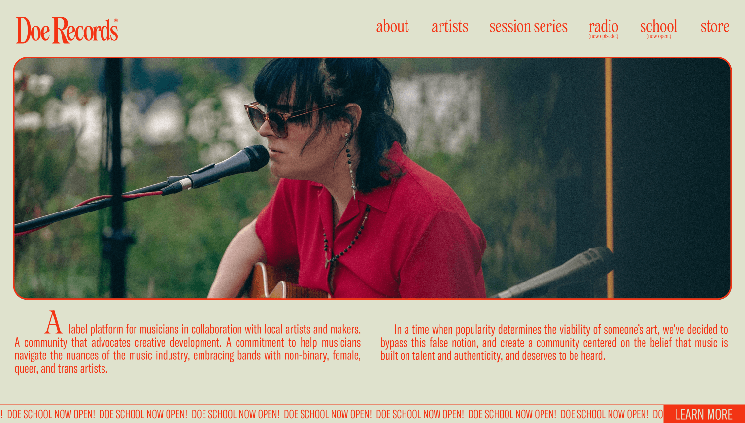 readymag blog Screenshot of Doe Records by Ricardo d'Avila and Lizzy Ellison