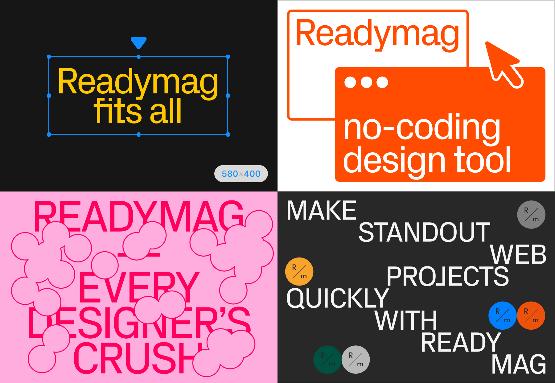 readymag blog: selection of banner ads