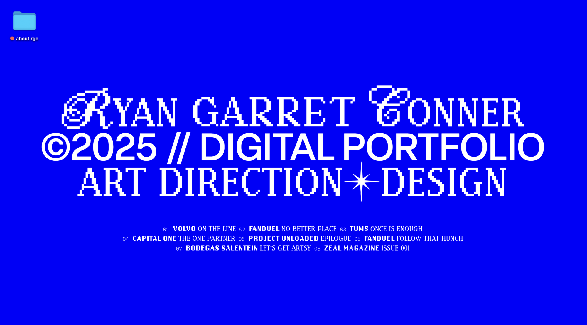 Readymag blog_The rich blue on the portfolio website inspires trust