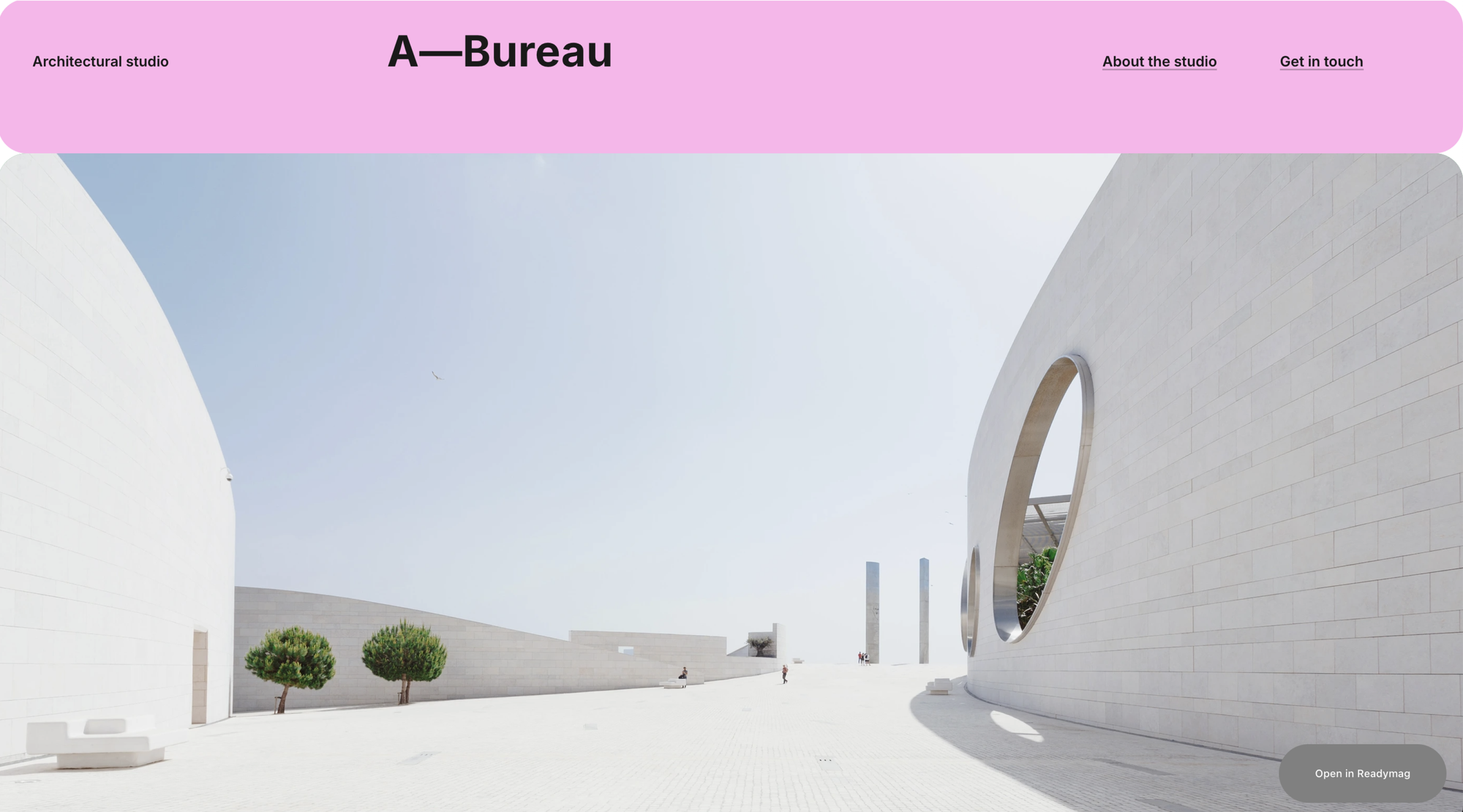 Readymag blog_The vibrant colors of the sections on this architectural firm's website highlight the created spaces and convey the desired atmosphere
