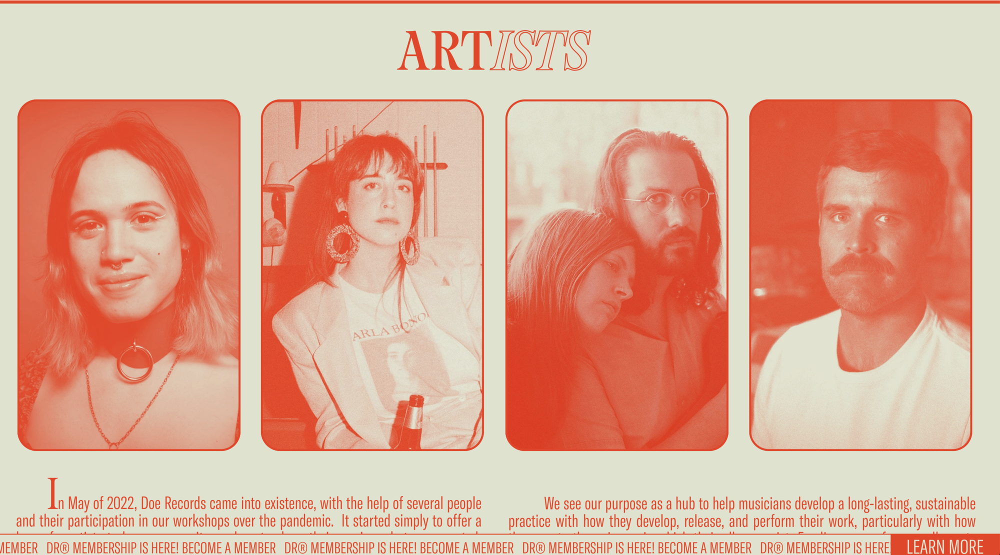 Readymag blog_The active orange color beckons for collaboration, much like the mission of the project—a label platform for musicians in collaboration with local artists and makers