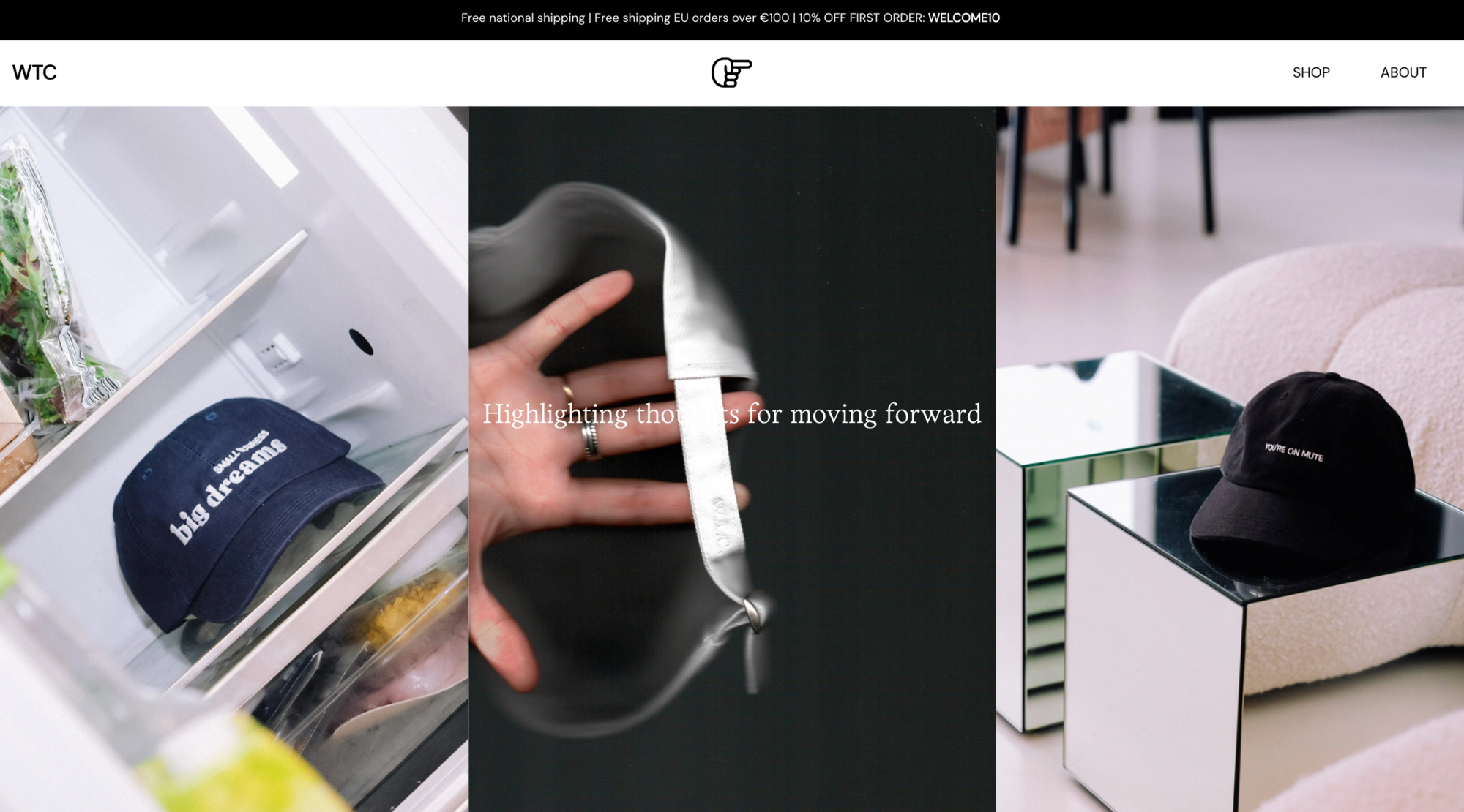 Readymag blog_WTC-Studio is a creative lifestyle project, currently operating as a brand of caps designed for creatives. WTC can stand for “what the cap,” “where thought connects,” “wear the change,” or “work to create,” depending on your perspective