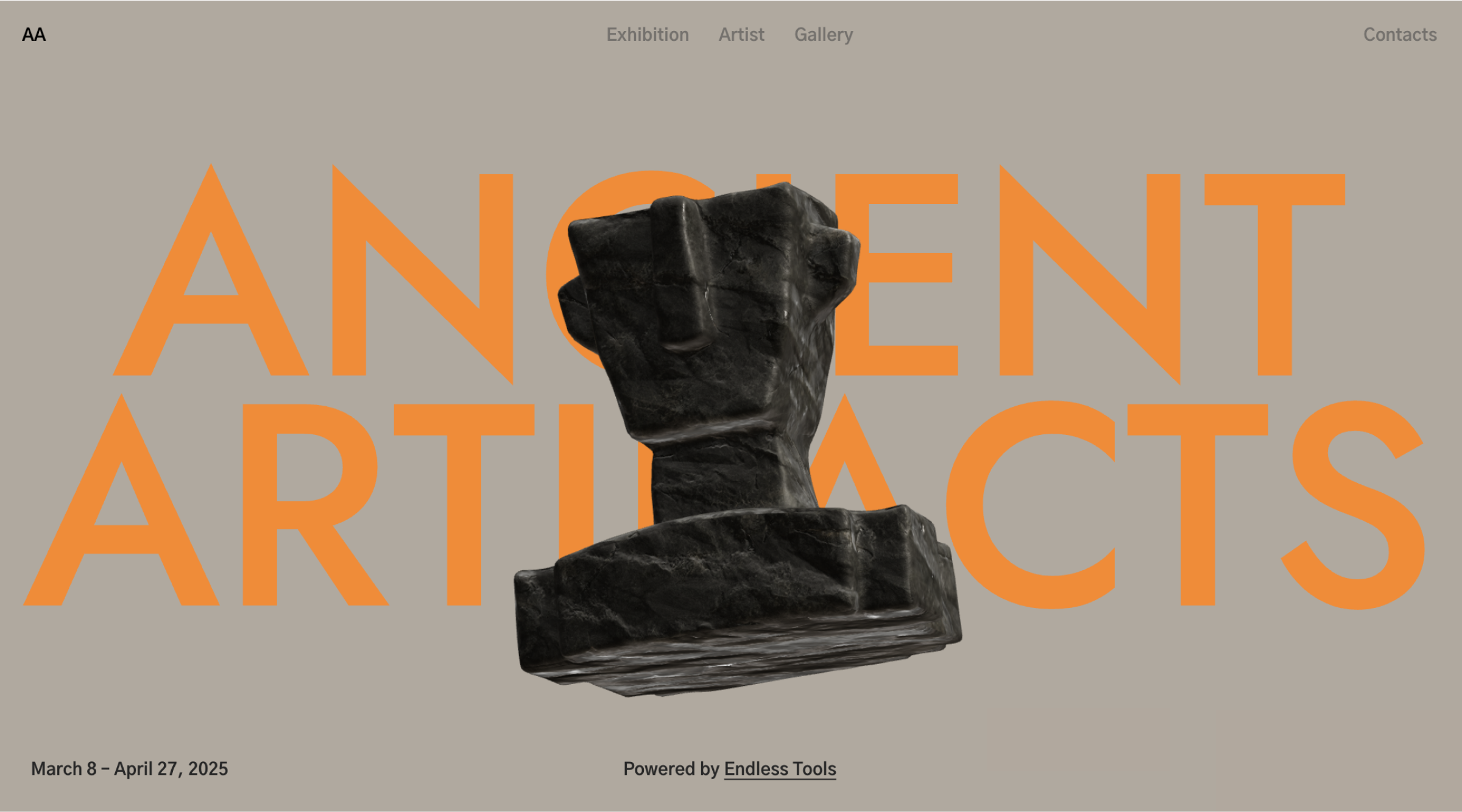 Readymag blog_“Ancient artifacts” template