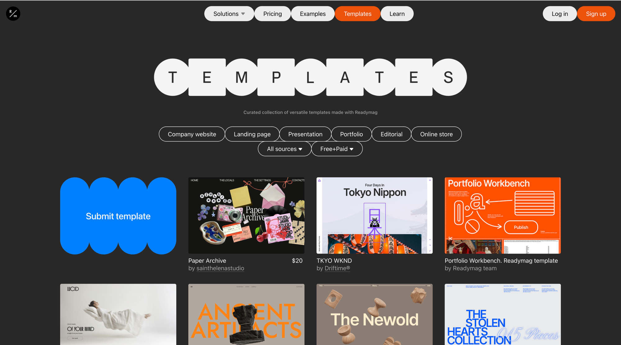 Readymag blog_Community templates