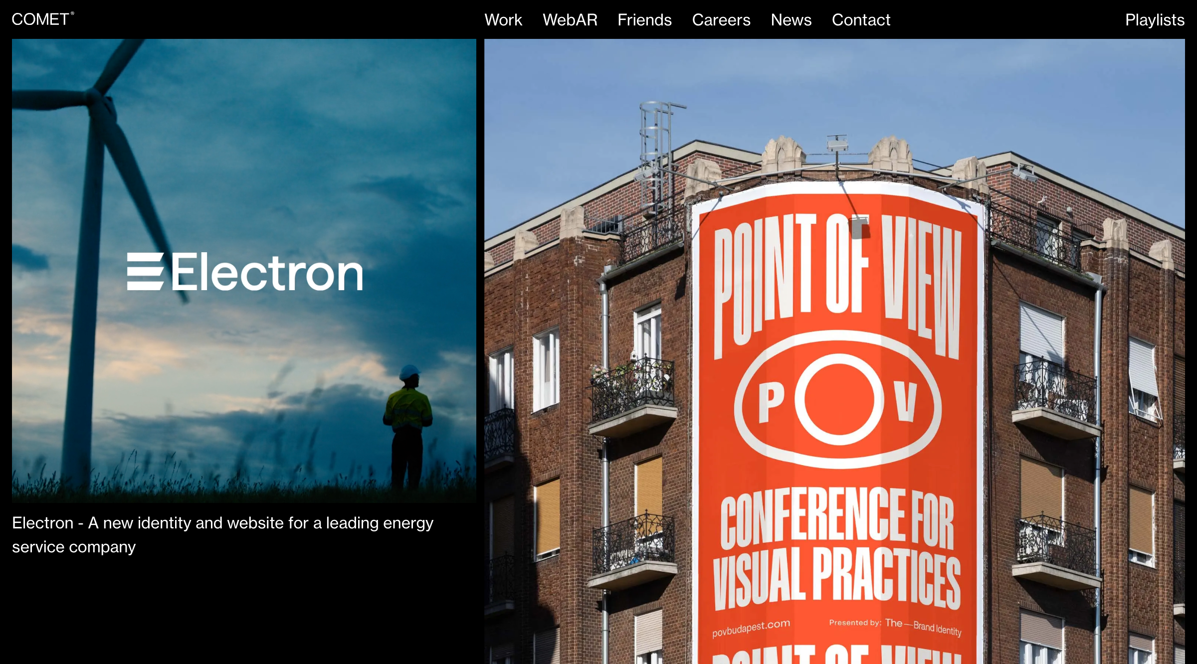 Readymag blog_Comet Studio's website