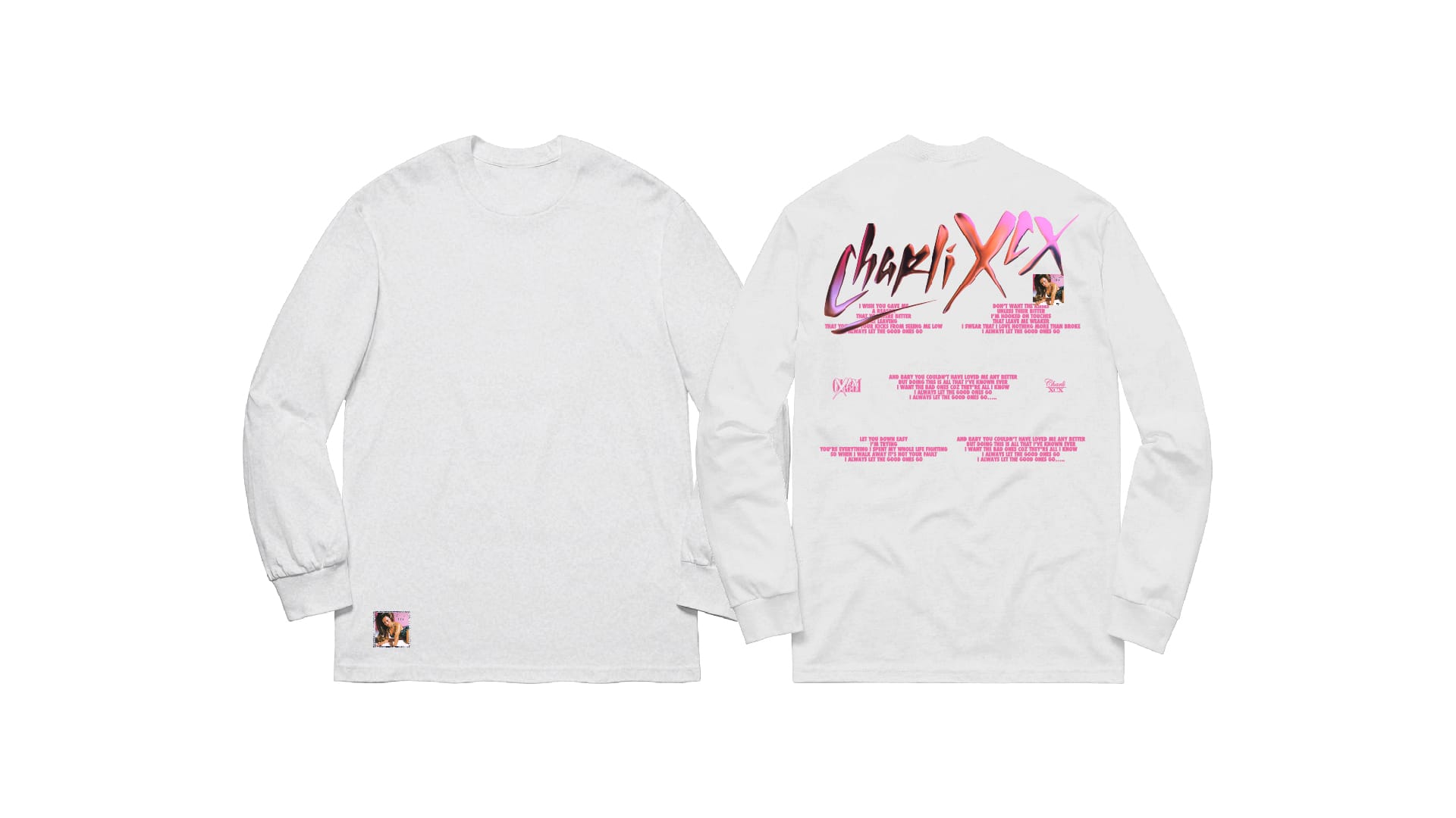 Final merch for Charli XCX by Studio NARI
