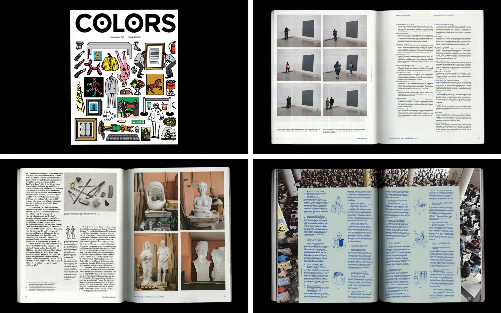 Readymag blog: Spreads from COLORS magazine, art directed by Tim Wan during his time at Fabrica