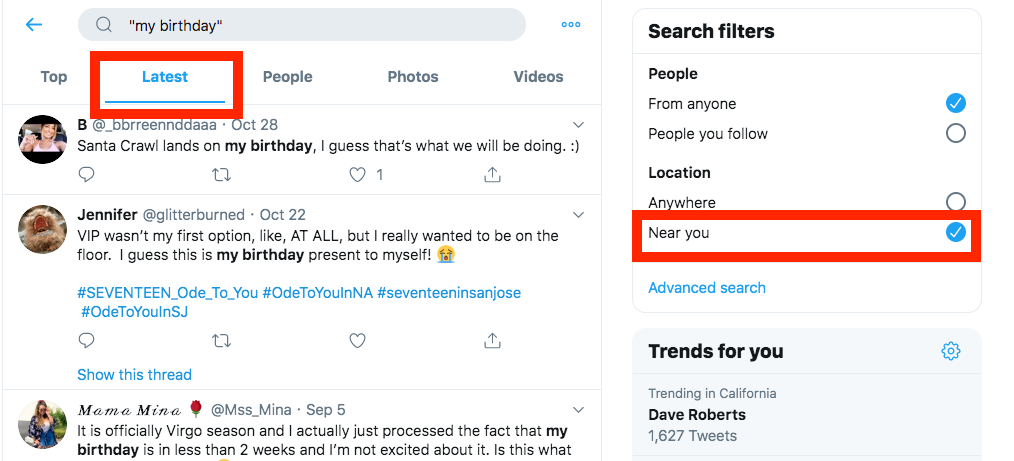 advanced social media tactics for event planners | twitter