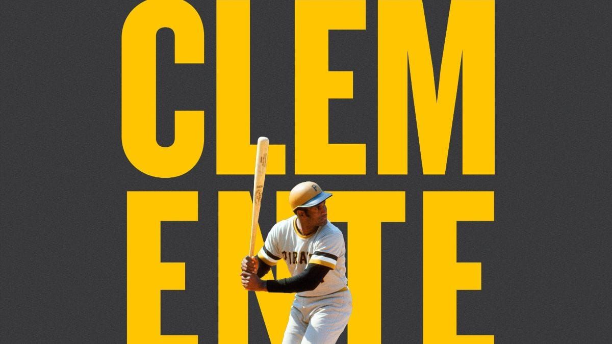 Key art for the film Clemente, which premieres Sept. 23 on HISTORY. (Photo Credit: Courtesy of HISTORY.)