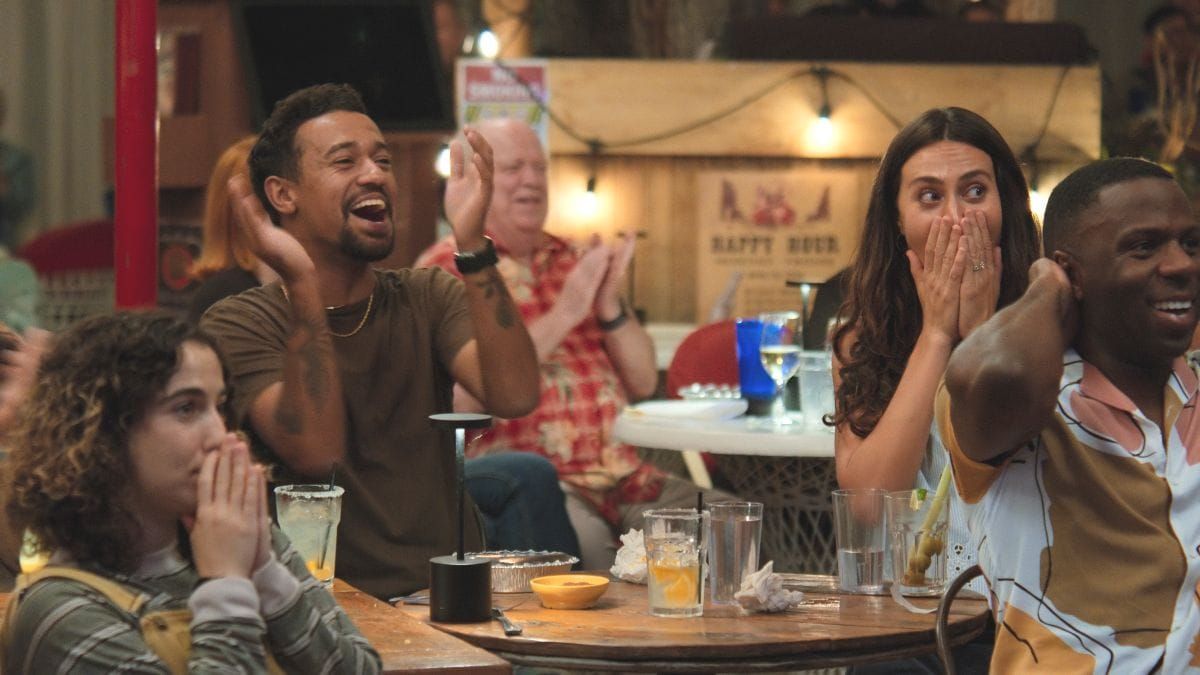 Anthony Norman (left) In a scene from the Prime Video series Jury Duty Presents: Company Retreat. (Photo Credit: Courtesy of Prime Video.)