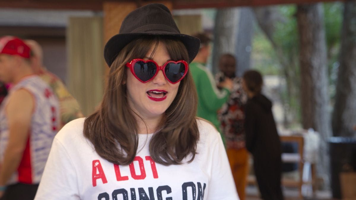 Emily Pendergast as Amy Patterson in Jury Duty Company Retreat episode 6. (Photo Credit: Courtesy of Prime Video.)
