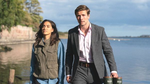 Sofia Barclay as Barbara Havers and Leo Suter as Tommy Lynley in Britbox's Lynley. (Photo Credit: Courtesy of BritBox.)